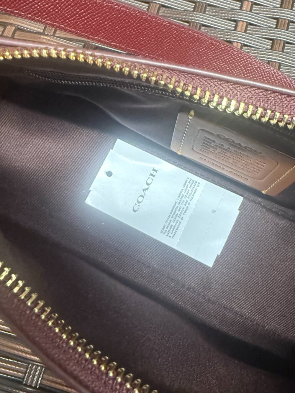 COACH nwt coach Charlotte Shoulder bag dark wine CCO18 WITH CHERRY CHAINS - Picture 9 of 11